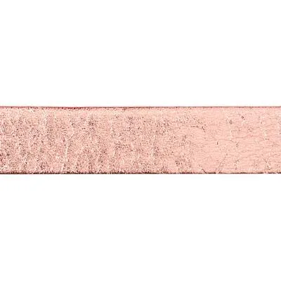 10mm Rose Gold Pearl Metallic Flat Leather by the Foot
