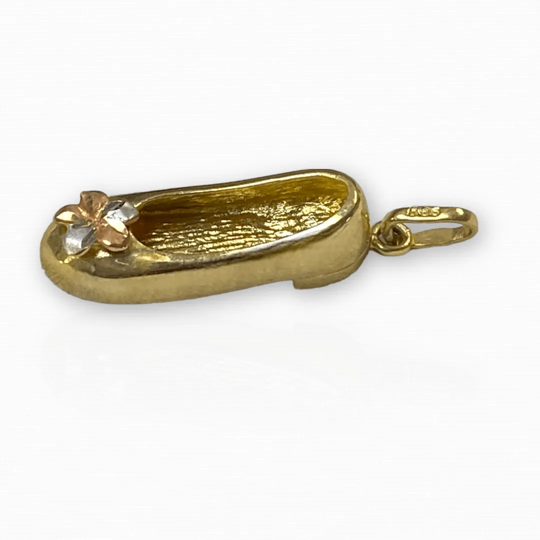 14k Gold Shoe Charm with Bow