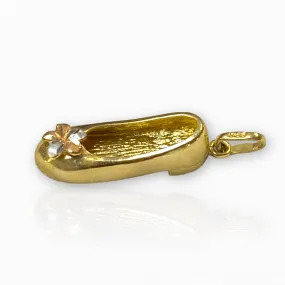 14k Gold Shoe Charm with Bow