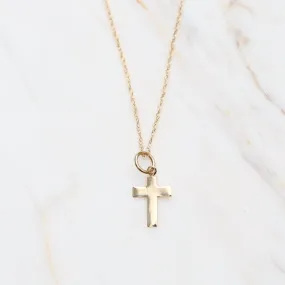14k Small Cross Necklace