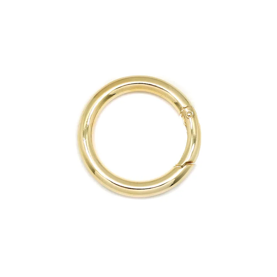 25mm Two Sided Gold Plated Round Hinged Bail Clasp