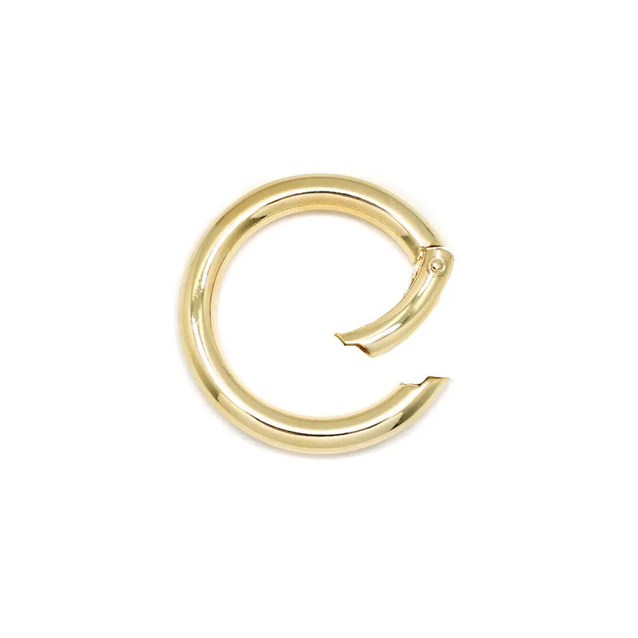 25mm Two Sided Gold Plated Round Hinged Bail Clasp