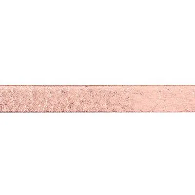 5mm Rose Gold Pearl Metallic Flat Leather by the Foot