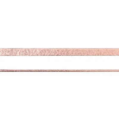 5mm Rose Gold Pearl Metallic Flat Leather by the Foot
