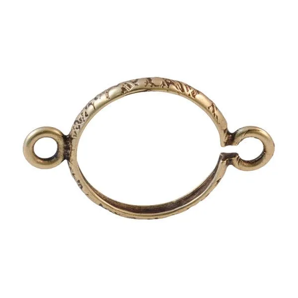 Antiqued Brass Plated Bezels for 12mm Rivolis, 2 Loop (1 Piece)