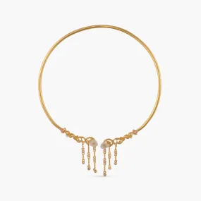 Blossom Veil Open Front Silver Hasli Necklace