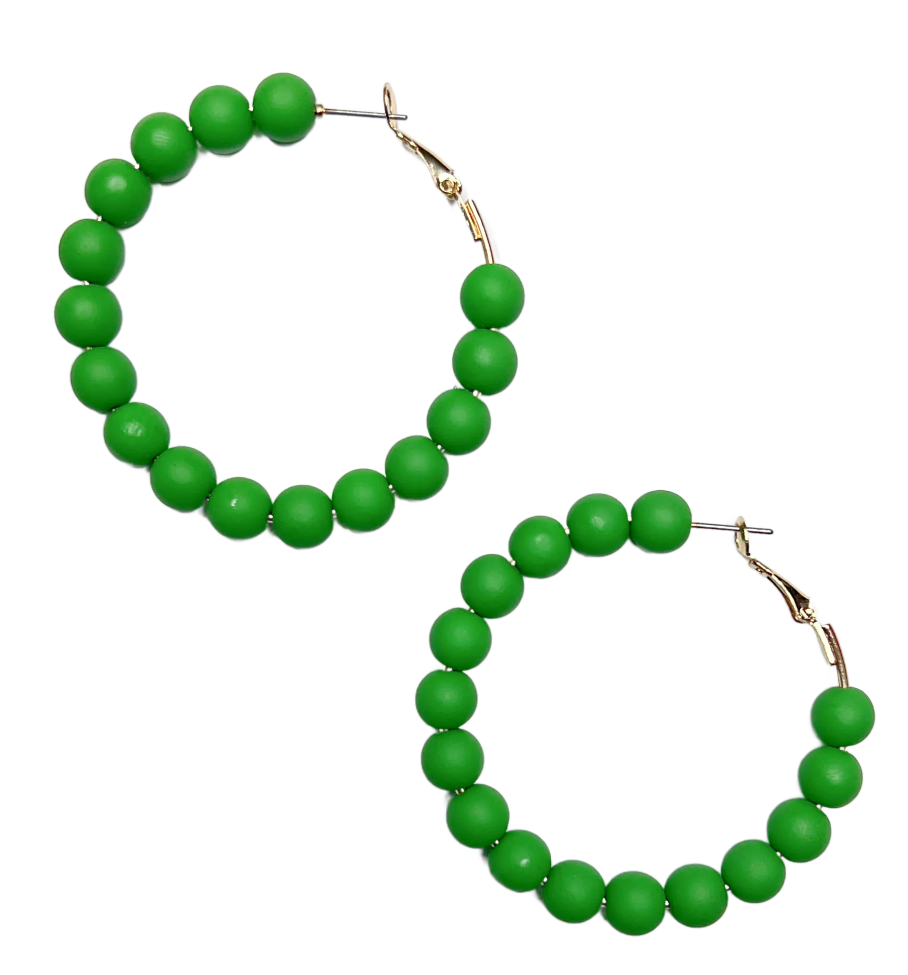 Bold Beaded Hoop Earrings