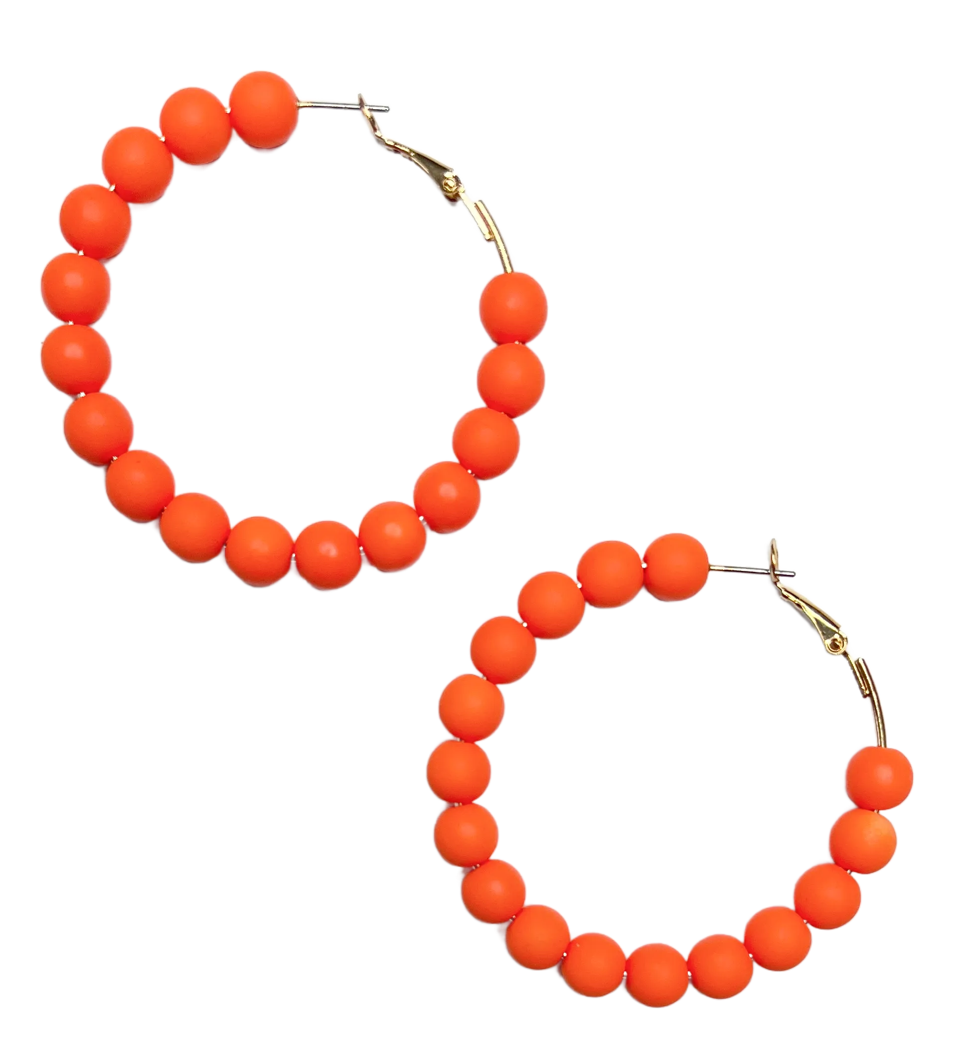 Bold Beaded Hoop Earrings