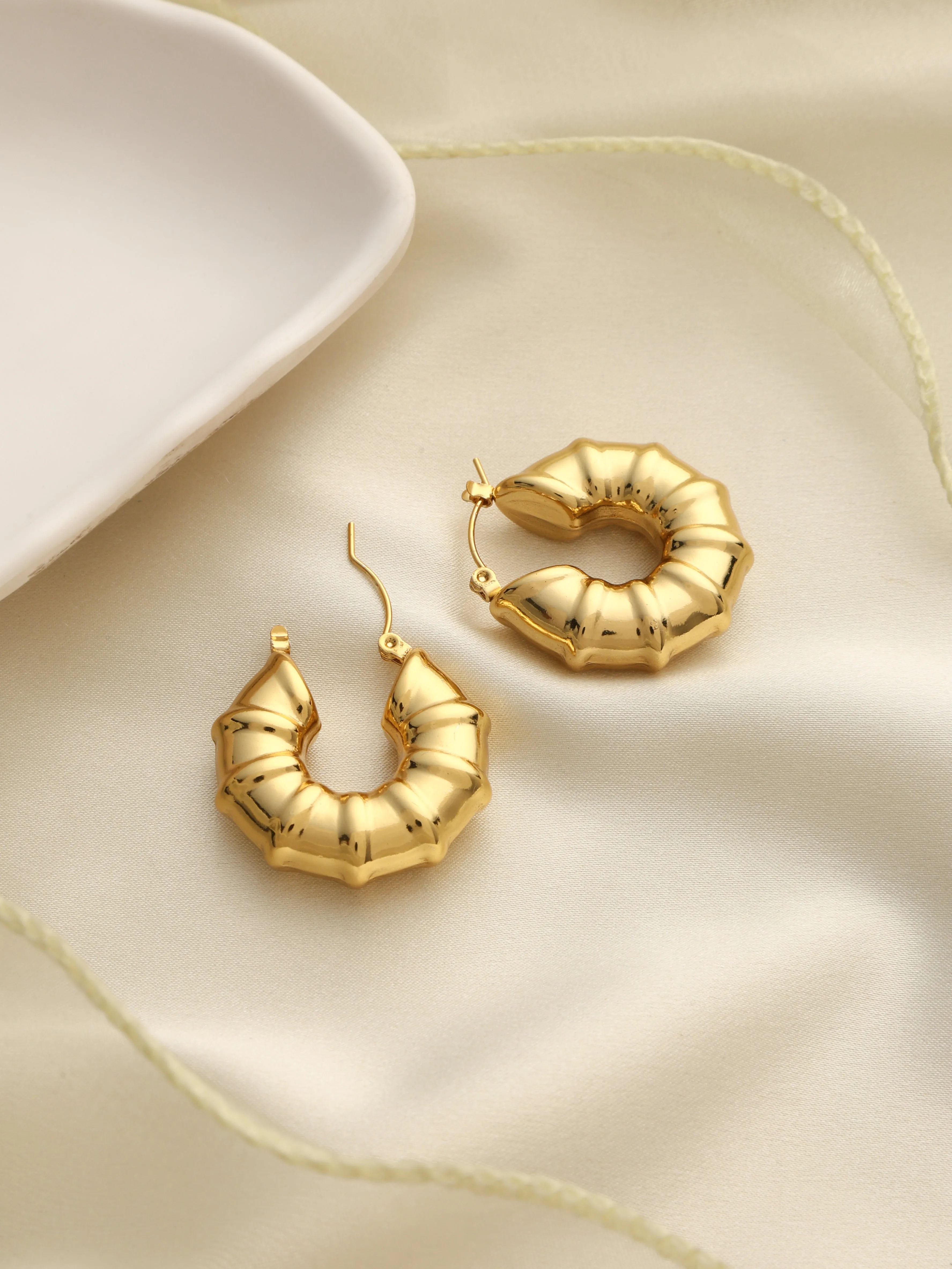 Bold Croissant Hoop Earrings