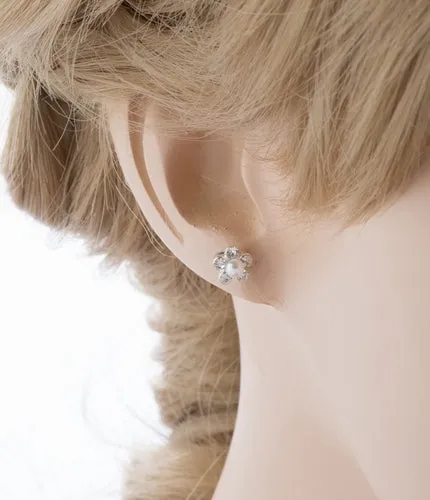 Bridal Wedding Jewelry Set Floral Pearl Rhinestone SM