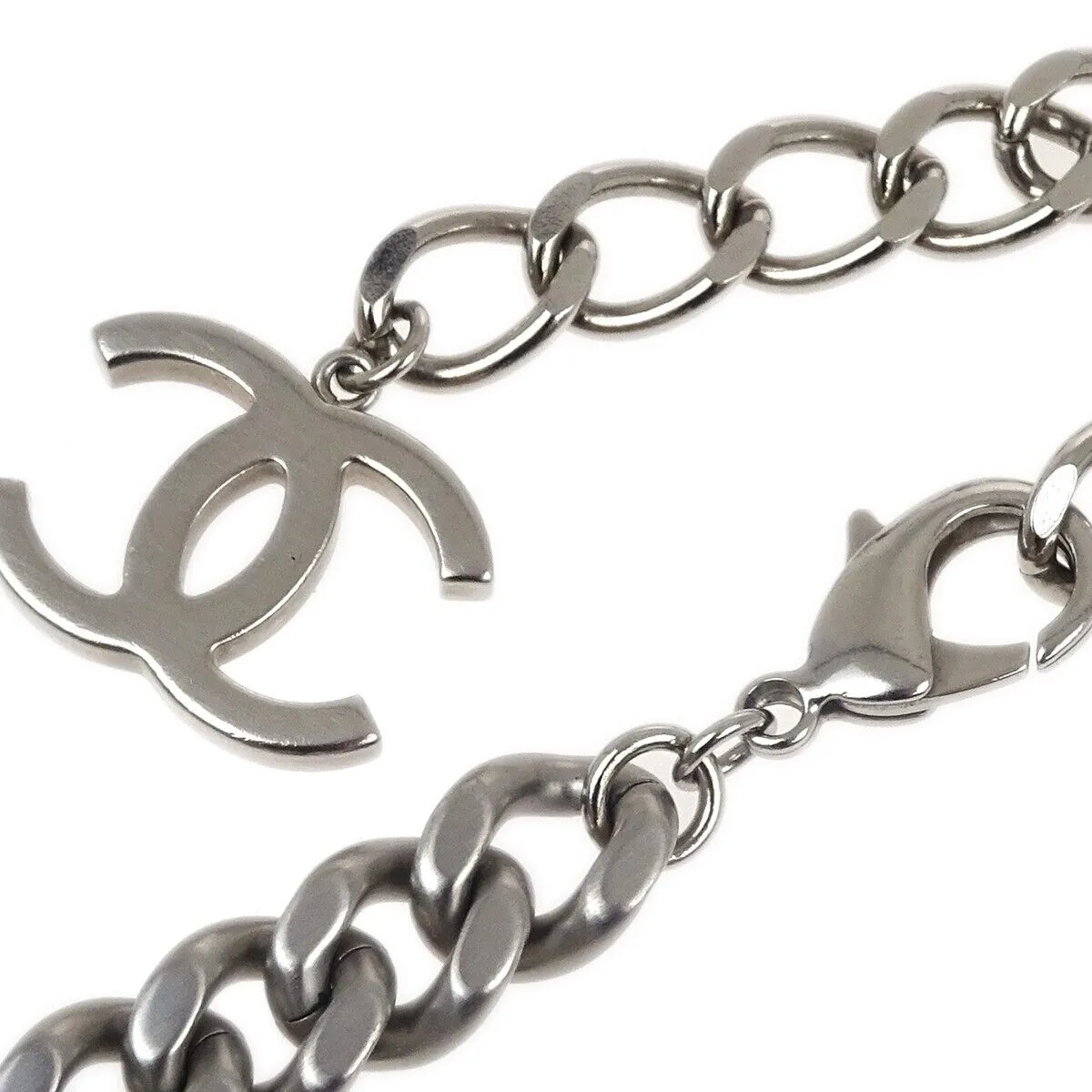 Chanel Chain Necklace Silver B15P