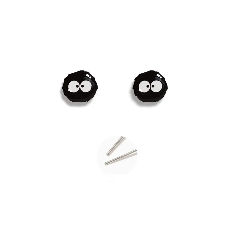 Cute Black Briquette Earrings