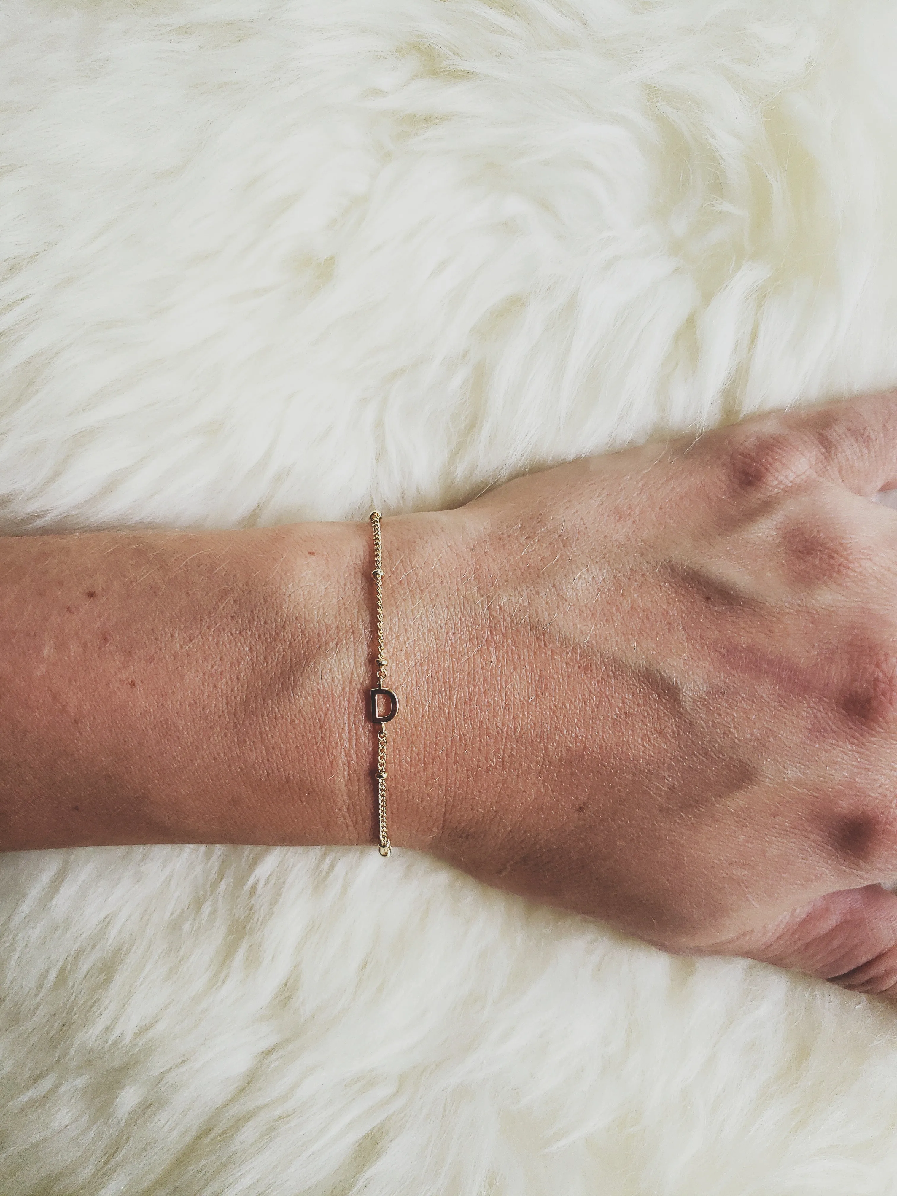 D Initial Bracelet