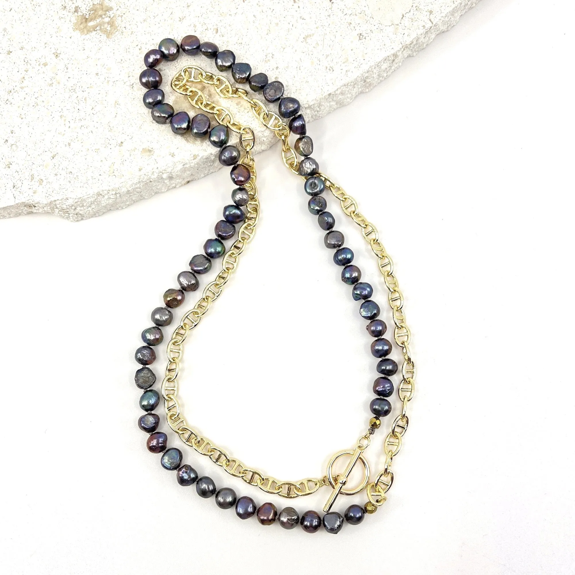 Double Take Anchor Necklace