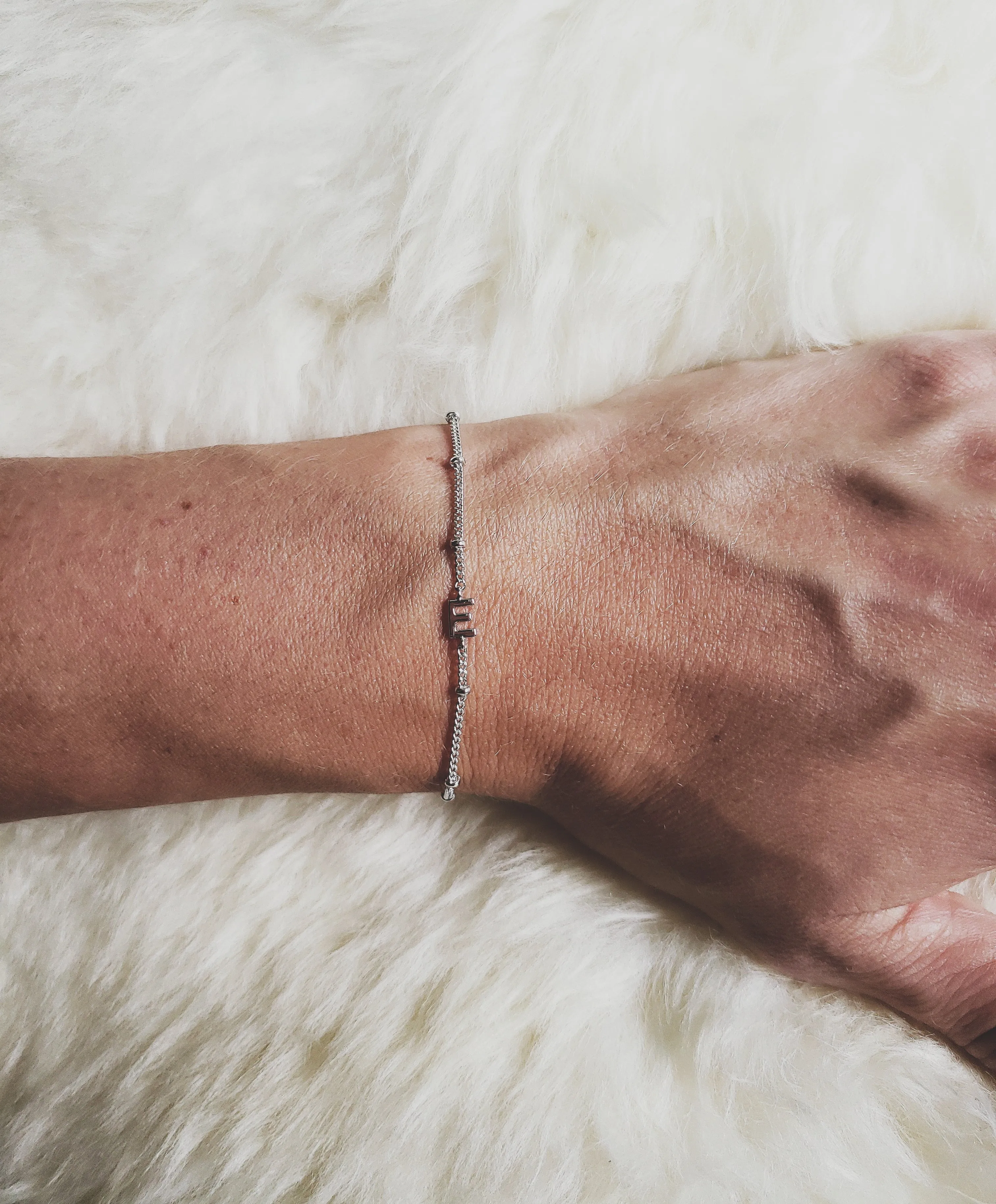 E Initial Bracelet