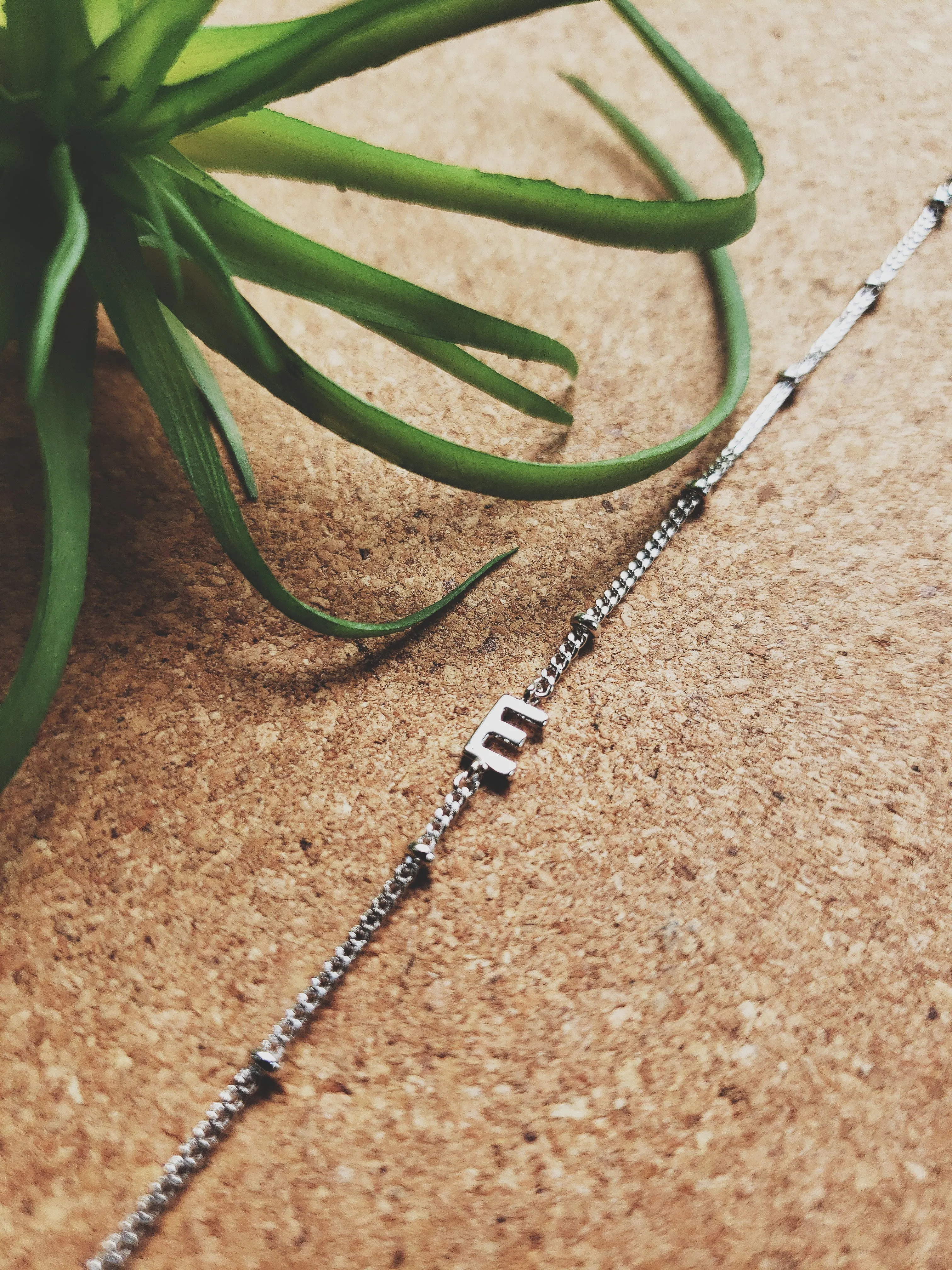 E Initial Bracelet