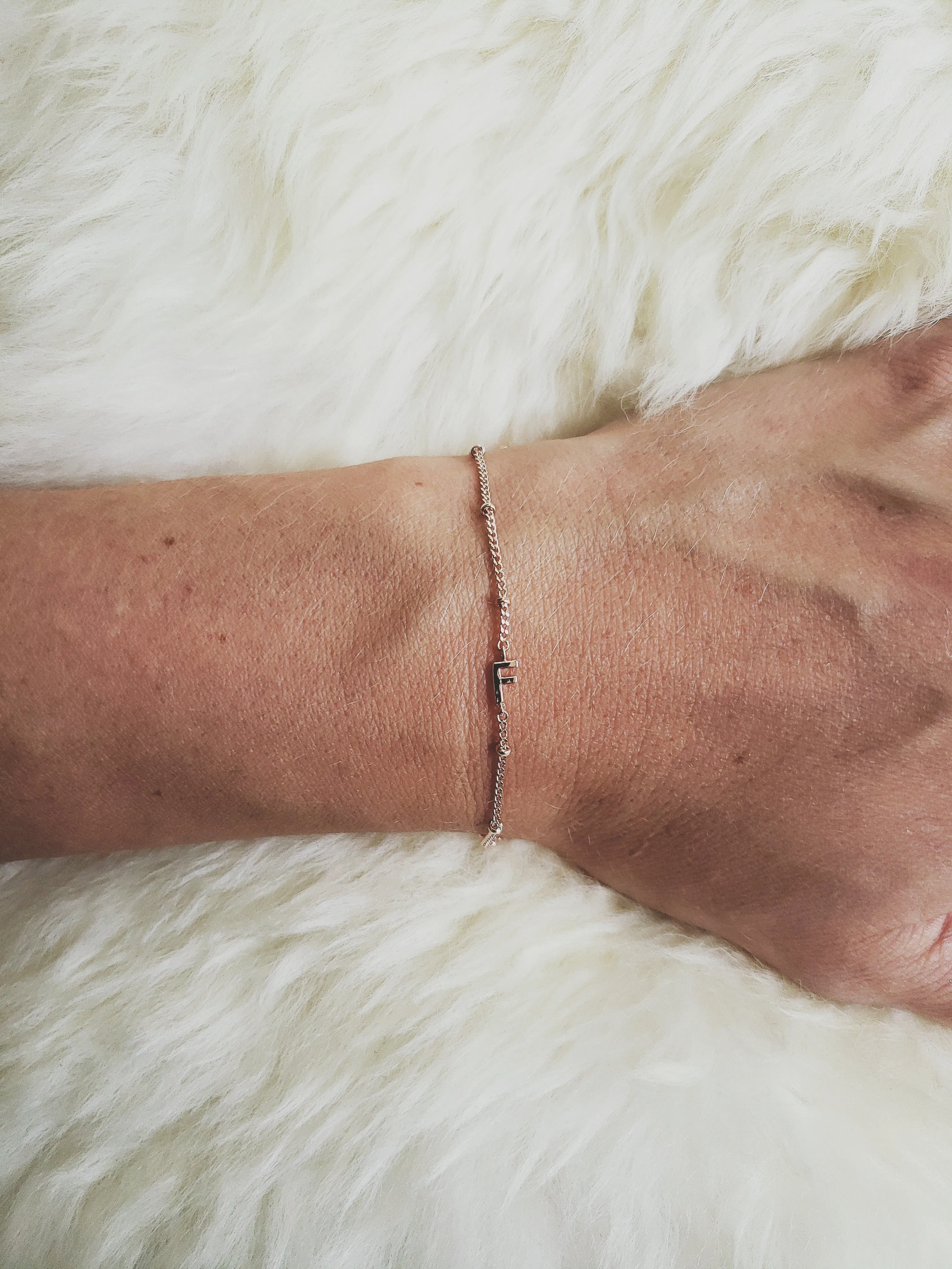 F Initial Bracelet