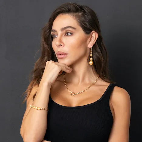 Graded South Sea Huggie Earrings