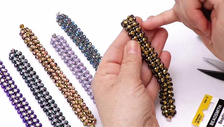 How to Make the Rose Montee Right Angle Weave Bracelets - Exclusive Kits by Beadaholique