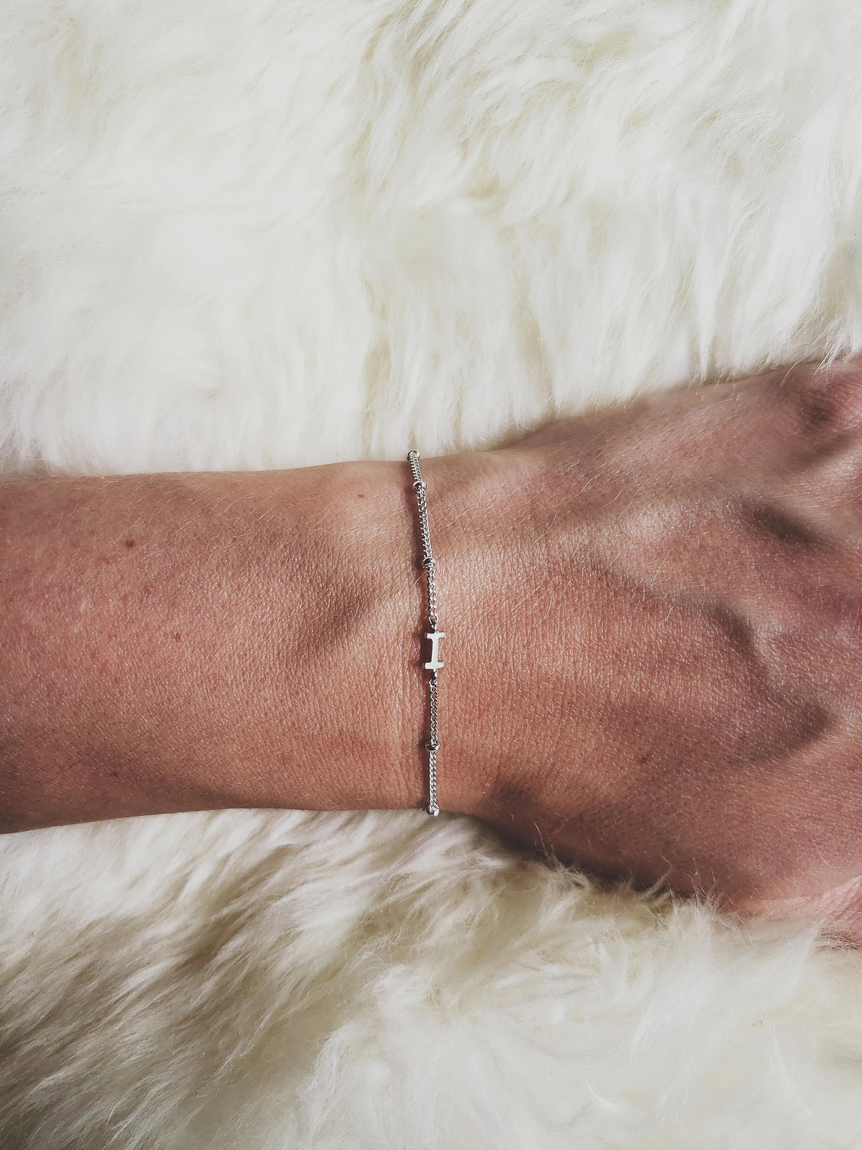 I Initial Bracelet