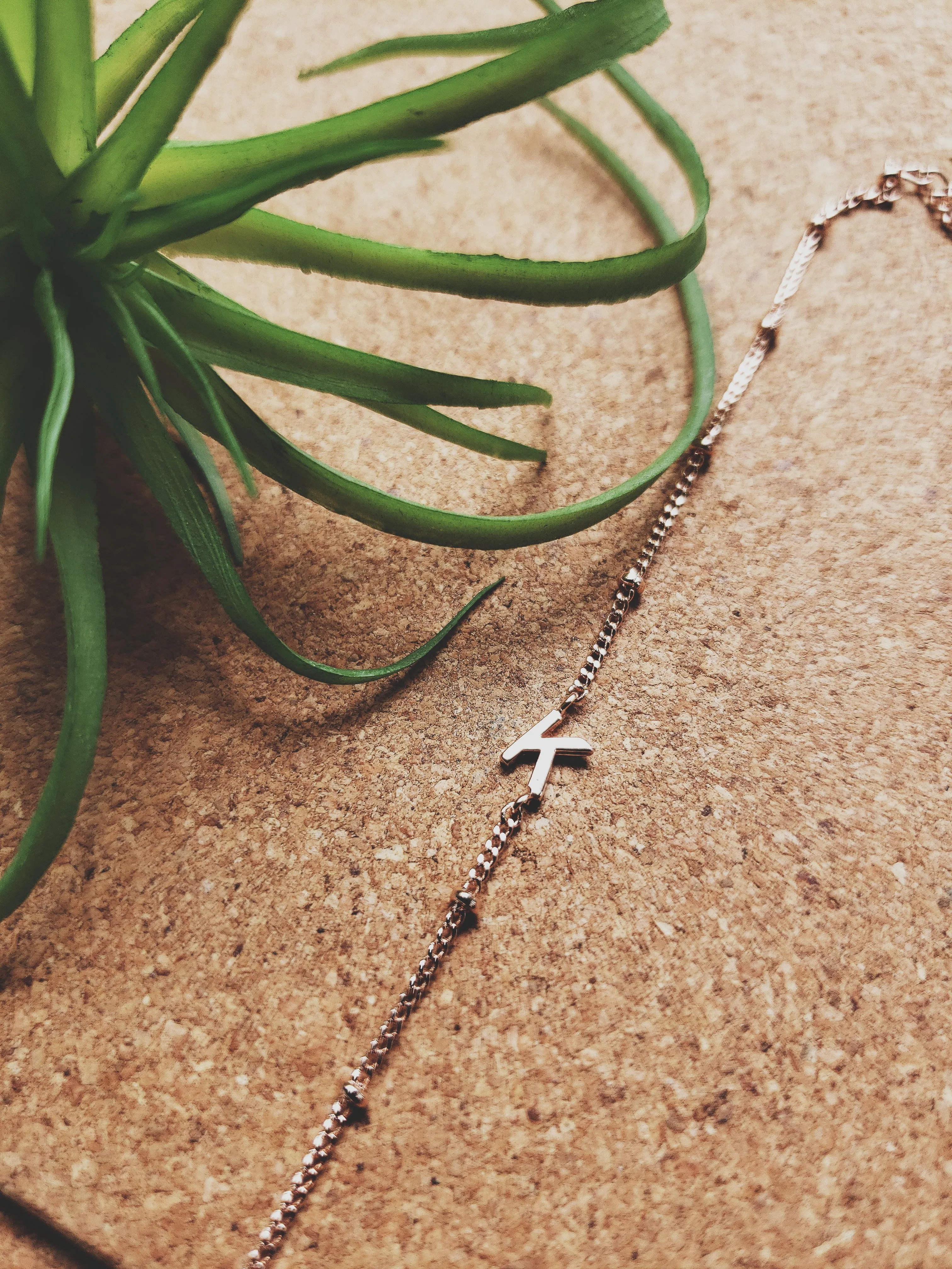 K Initial Bracelet
