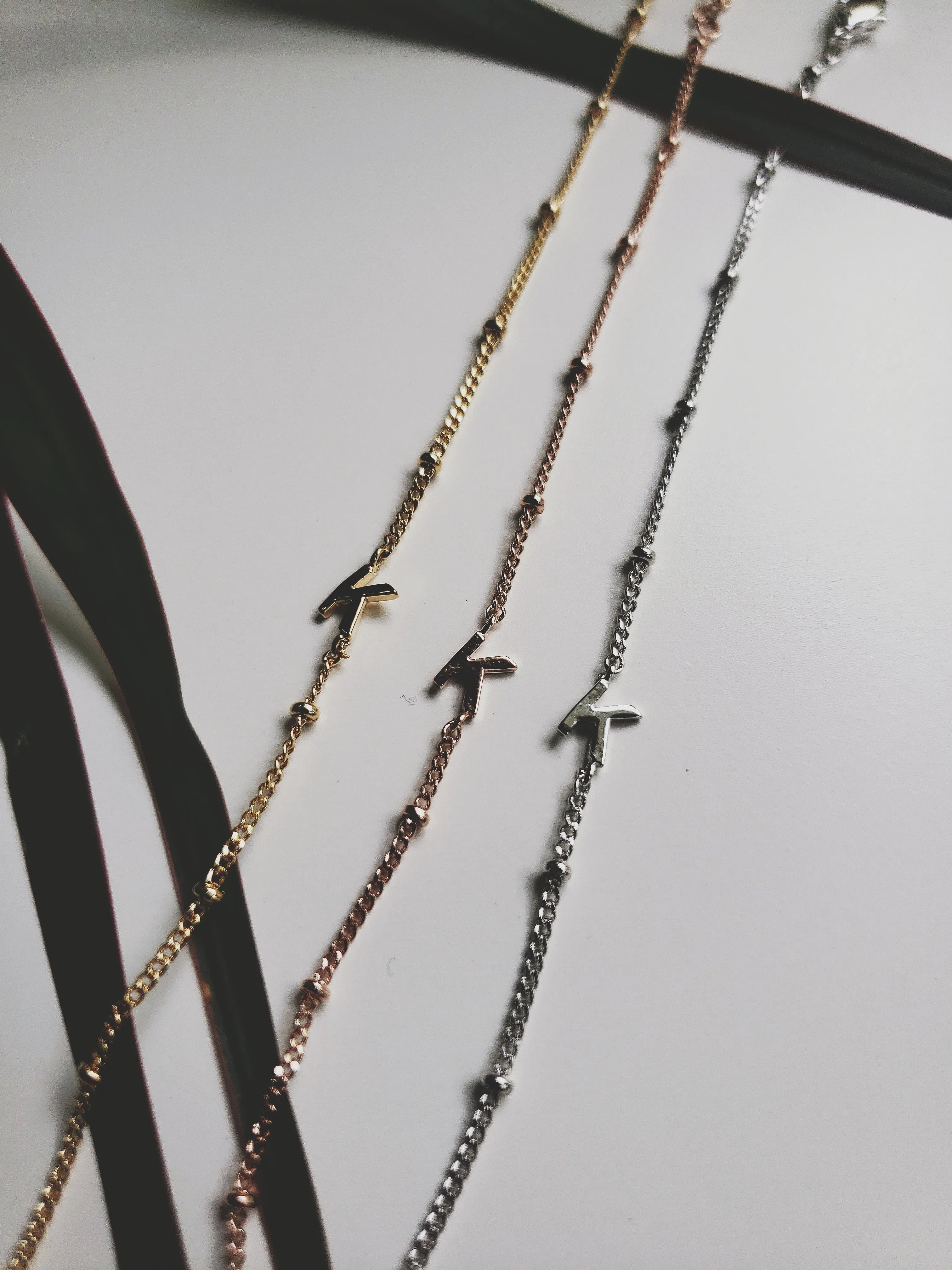 K Initial Bracelet