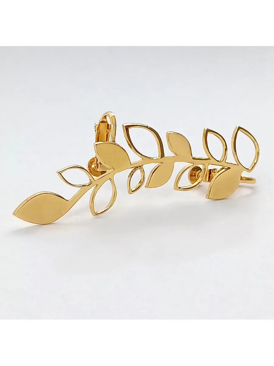 Leaf Cuff Earrings