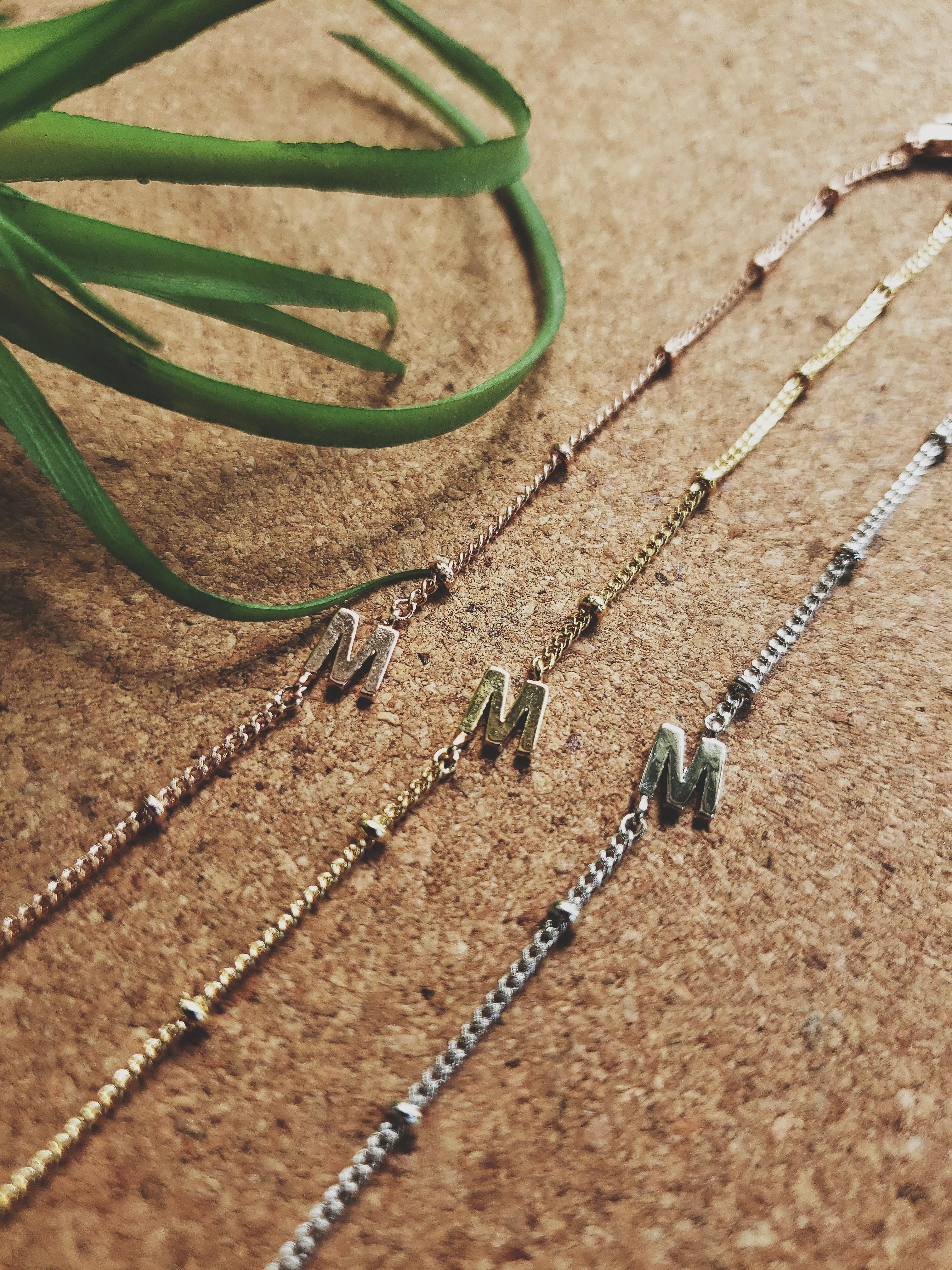 M Initial Bracelet