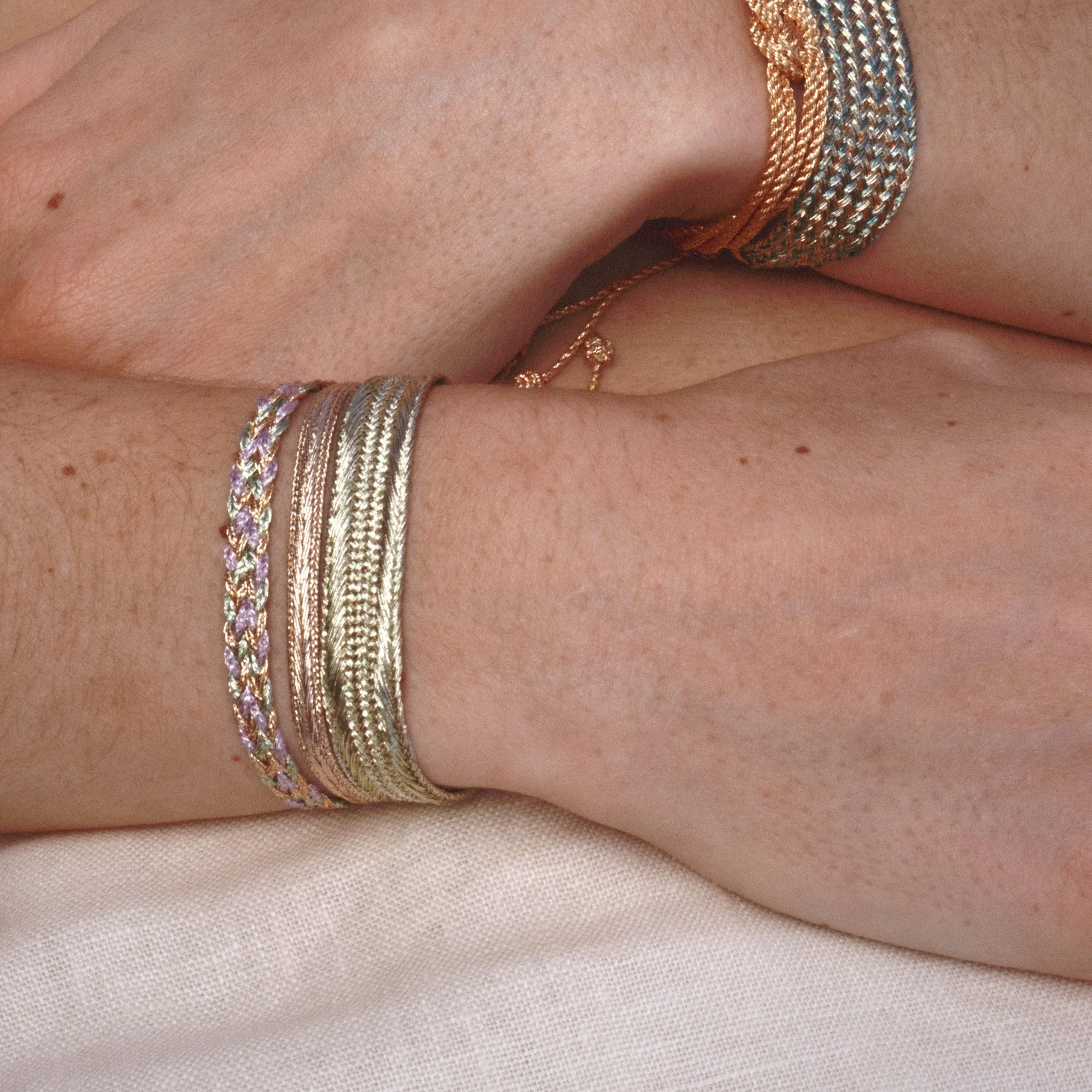 Nerry n°1 Bracelet Rose Gold Pistachio