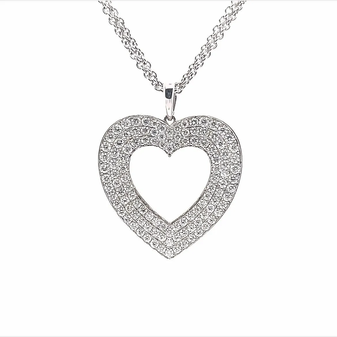 Open Heart Pendant Necklace