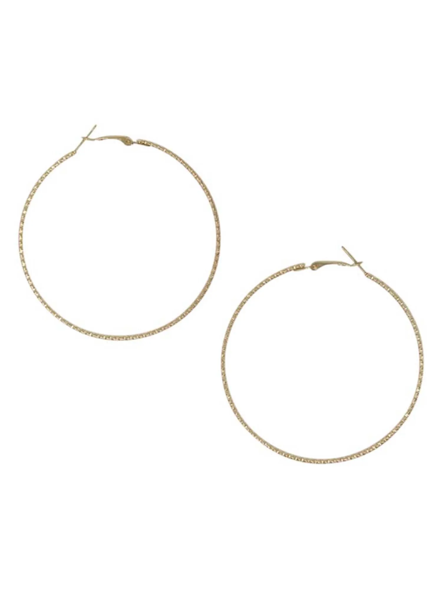 Oversized Textured Metal Hoop Earrings