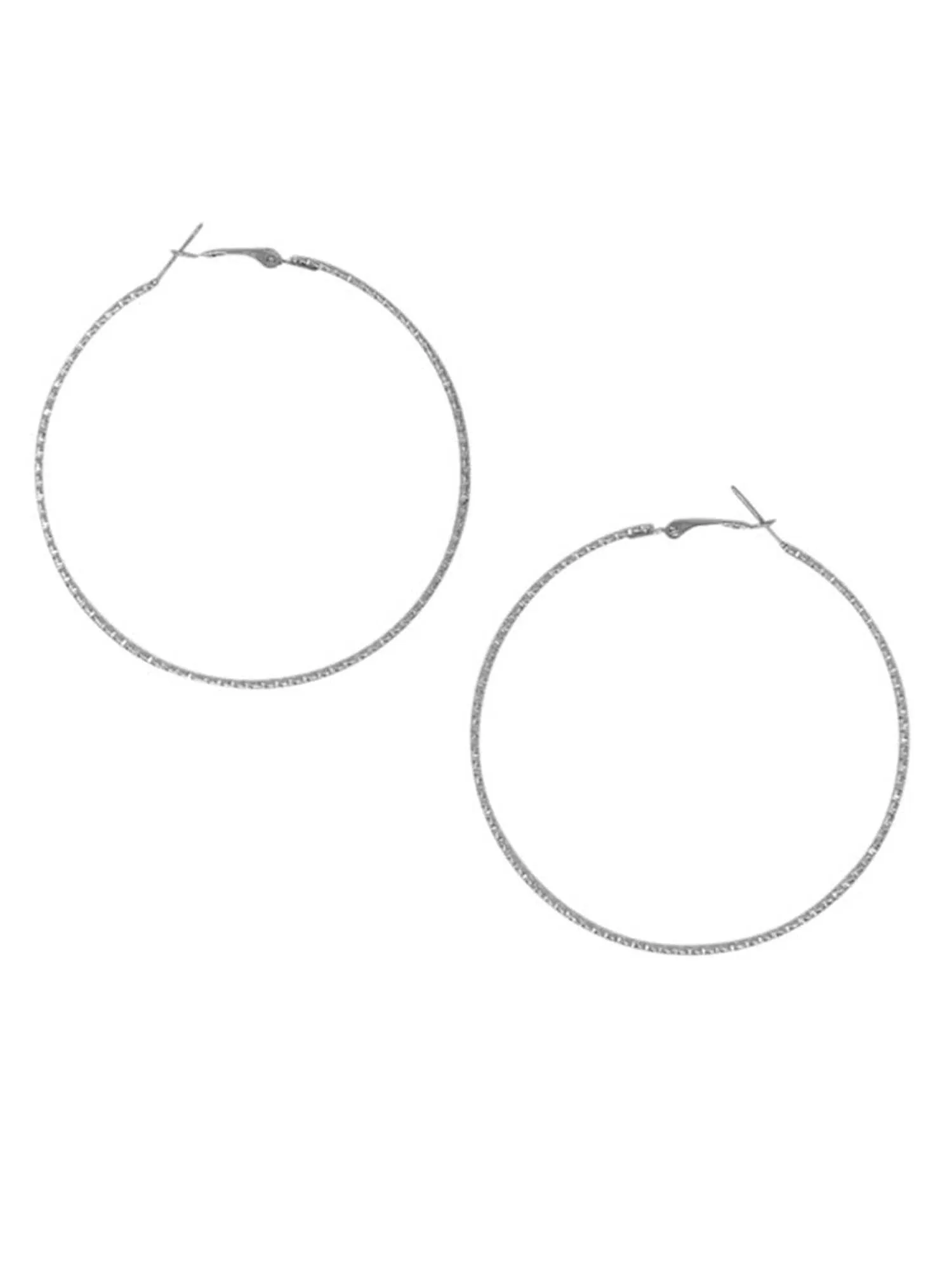 Oversized Textured Metal Hoop Earrings