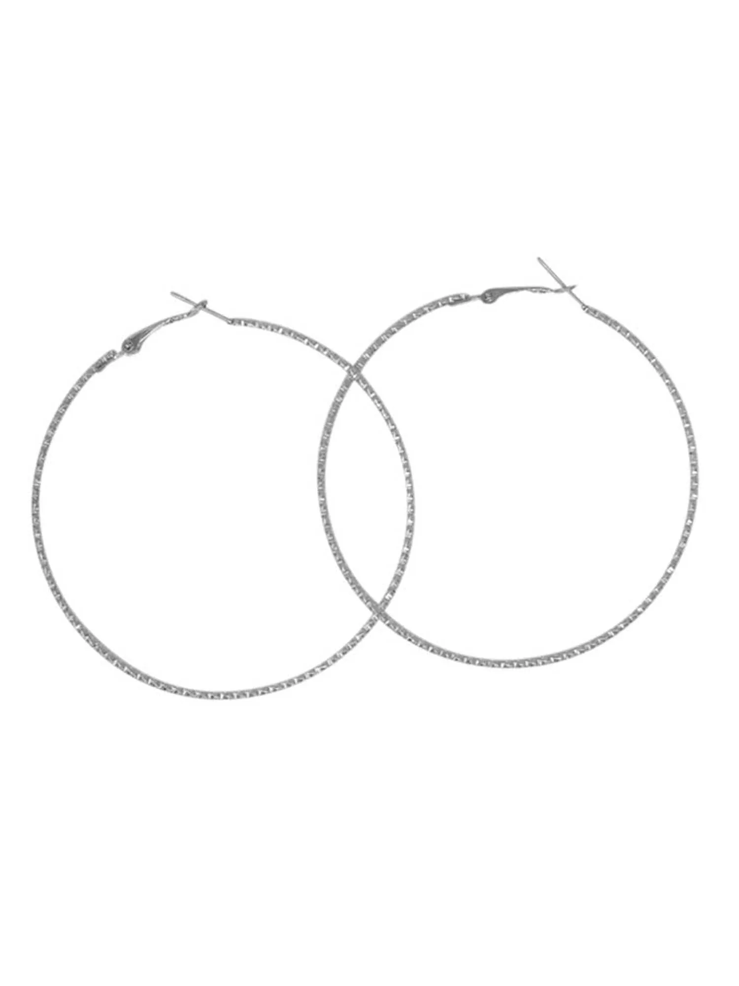 Oversized Textured Metal Hoop Earrings