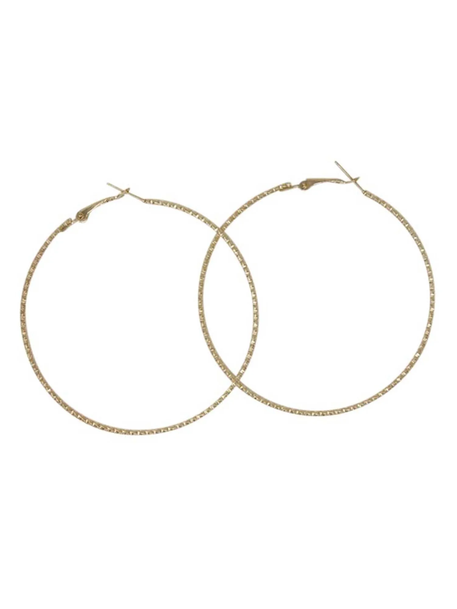 Oversized Textured Metal Hoop Earrings