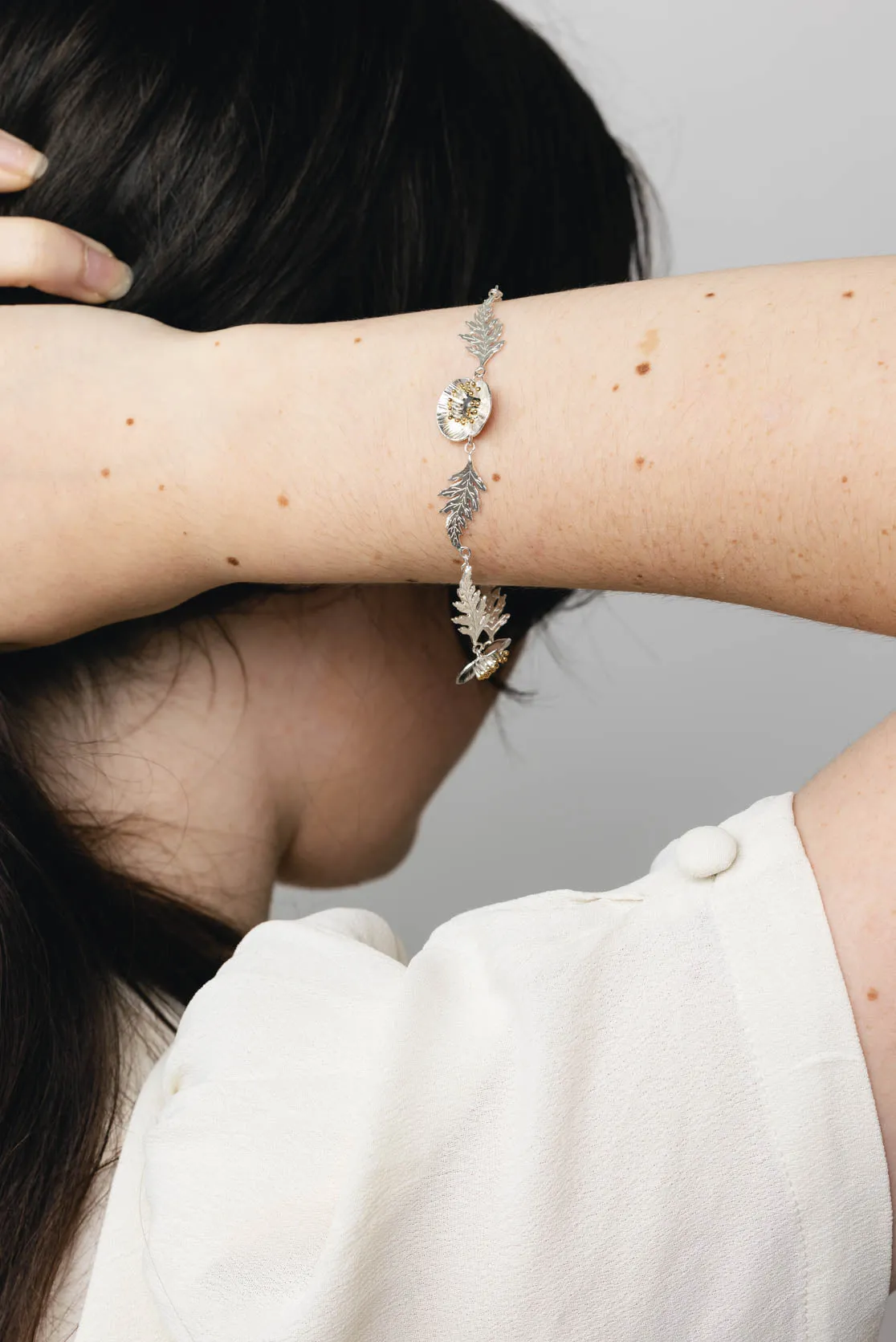 Poppy Bracelet Handmade In Sterling Silver
