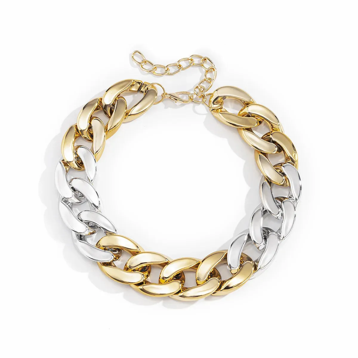 Simple Thick Chain Glamour Necklace
