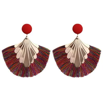 Tassel Earrings For Women Exaggerated Big Statement Fringed Earrings