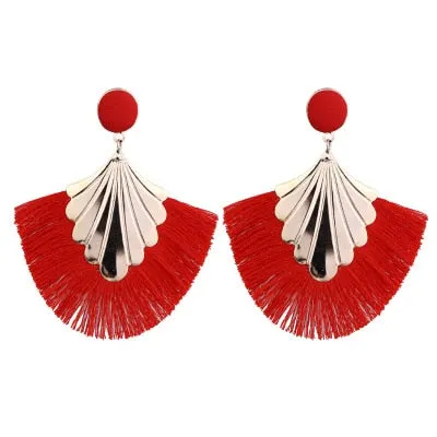 Tassel Earrings For Women Exaggerated Big Statement Fringed Earrings