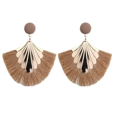 Tassel Earrings For Women Exaggerated Big Statement Fringed Earrings