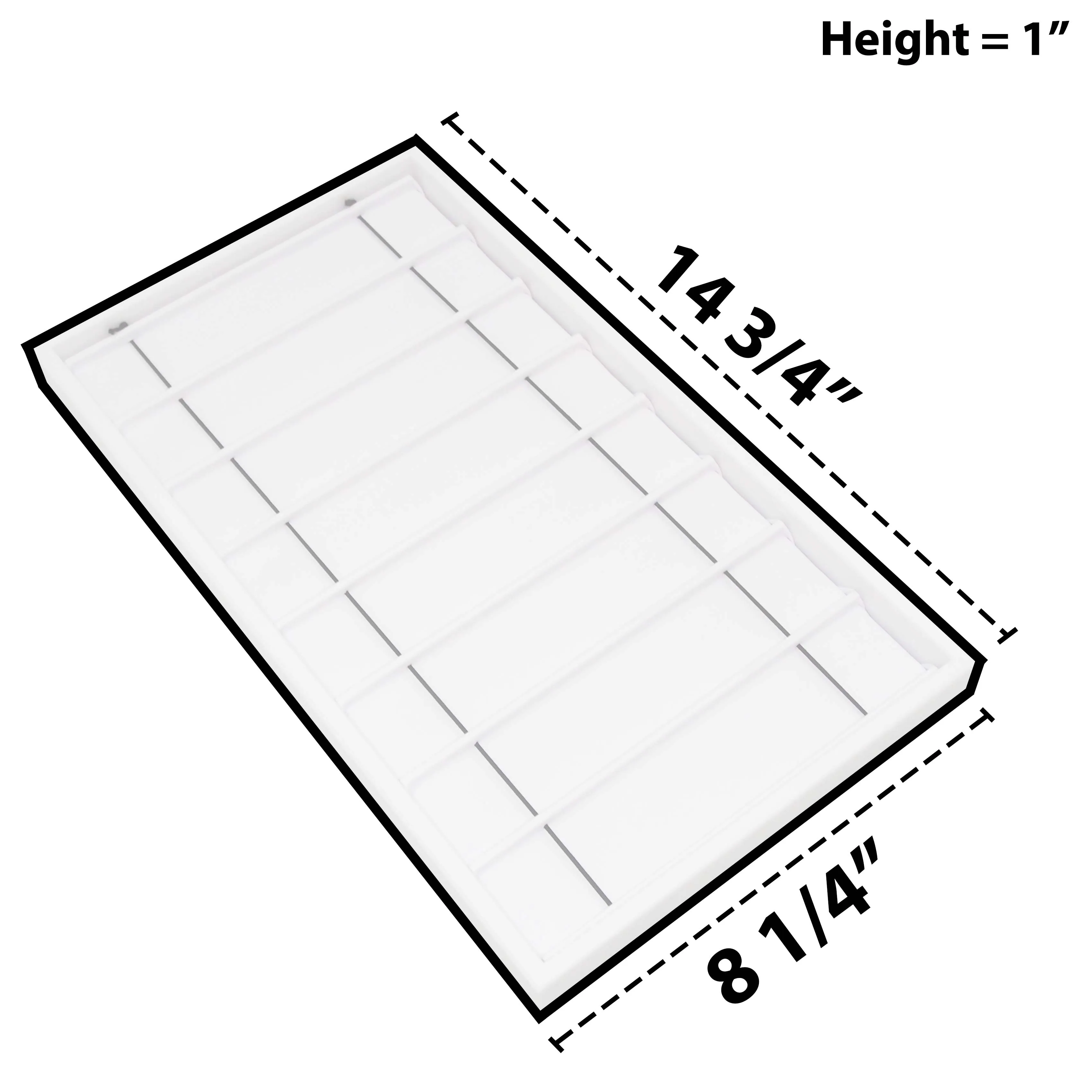 White leatherette 8 Section Deluxe bracelet insert liners