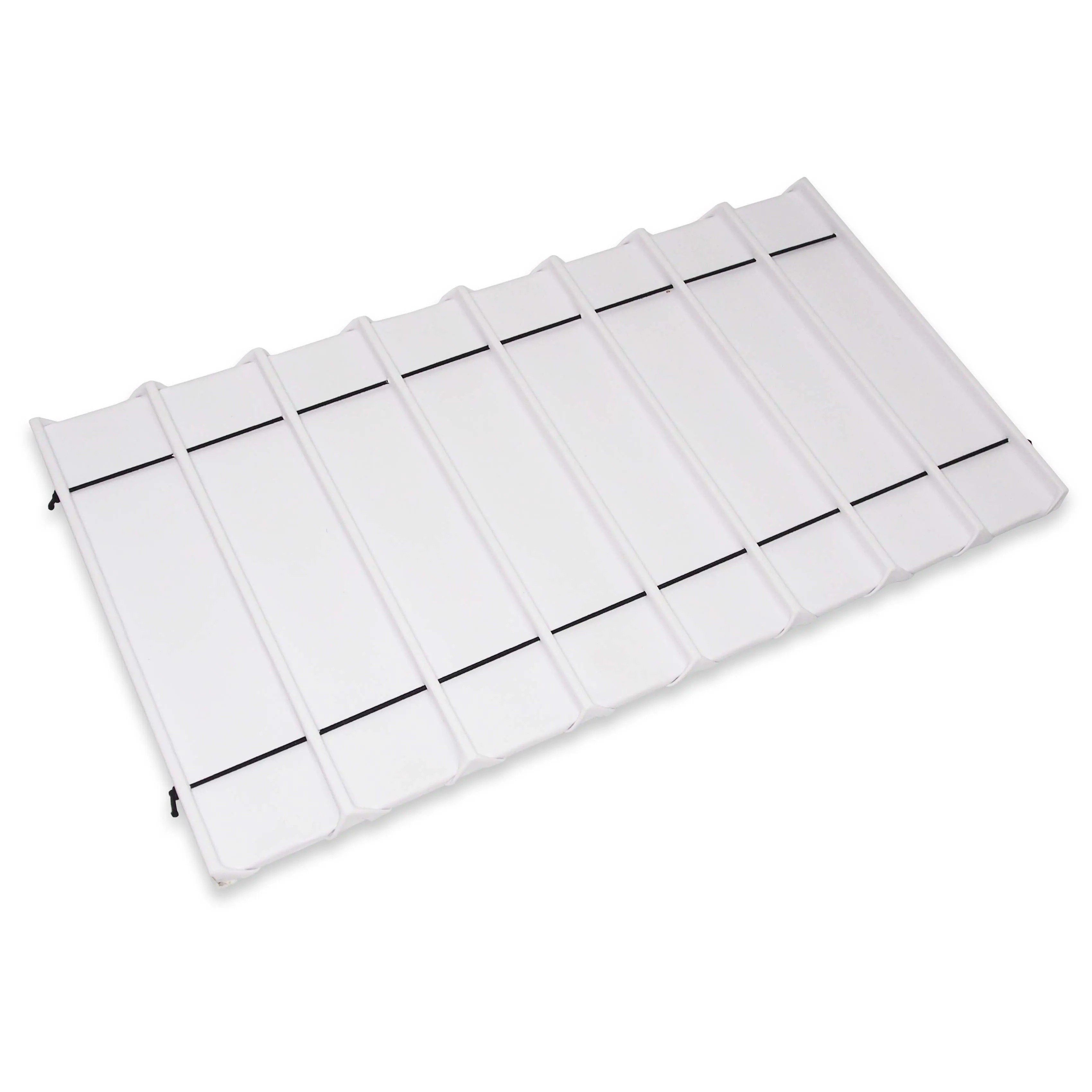 White leatherette 8 Section Deluxe bracelet insert liners