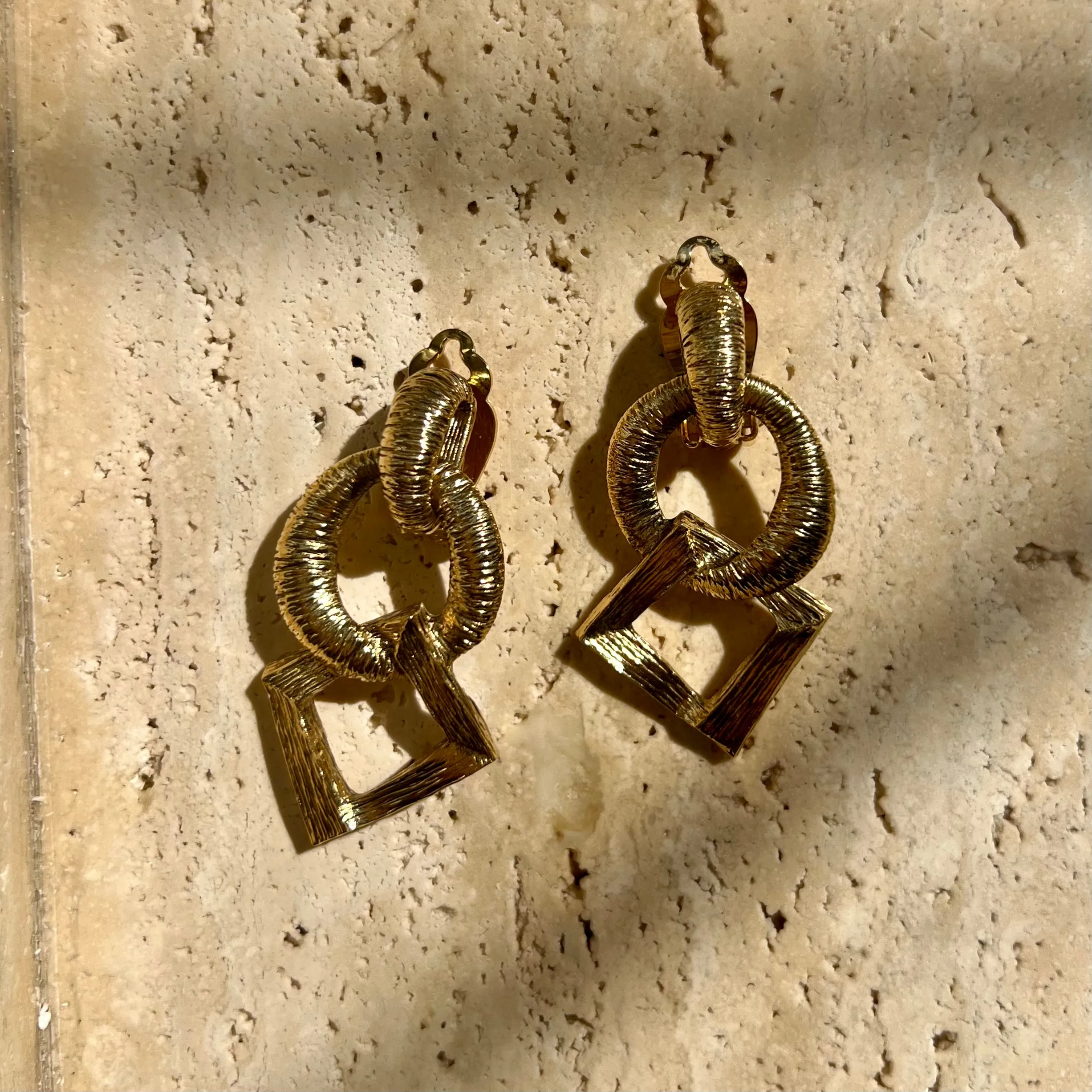 YSL Vintage Geometric Earrings