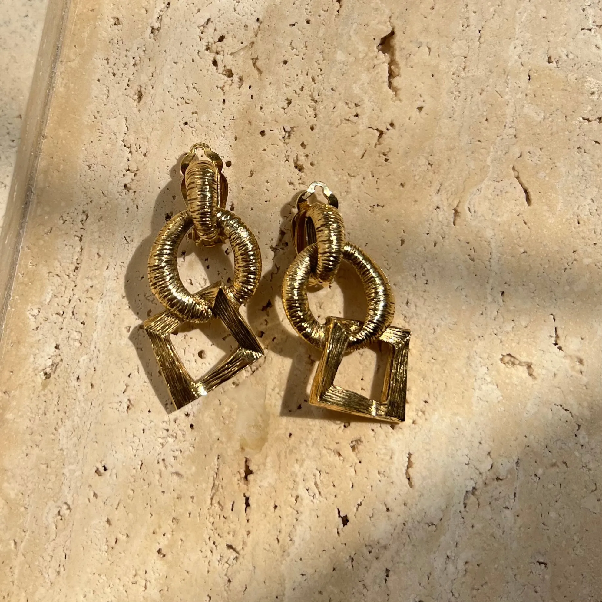 YSL Vintage Geometric Earrings