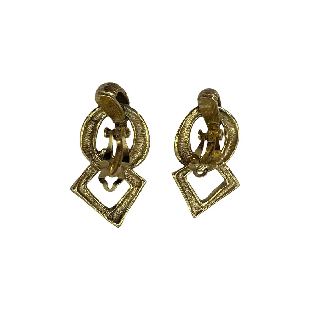 YSL Vintage Geometric Earrings